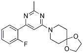 8-[6-(2-FLUOROPHENYL)-2-METHYLPYRIMIDIN-4-YL]-1,4-DIOXA-8-AZASPIRO[4.5]DECANE Struktur