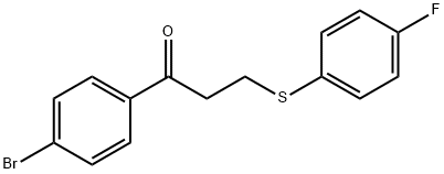 1-(4-BROMOPHENYL)-3-[(4-FLUOROPHENYL)SULFANYL]-1-PROPANONE Struktur