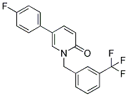 5-(4-FLUOROPHENYL)-1-[3-(TRIFLUOROMETHYL)BENZYL]PYRIDIN-2(1H)-ONE Struktur