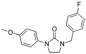 1-(4-FLUOROBENZYL)-3-(4-METHOXYPHENYL)IMIDAZOLIDIN-2-ONE Struktur