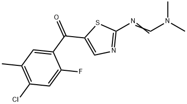 N'-[5-(4-CHLORO-2-FLUORO-5-METHYLBENZOYL)-1,3-THIAZOL-2-YL]-N,N-DIMETHYLIMINOFORMAMIDE Struktur