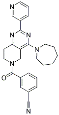 3-(4-AZEPAN-1-YL-2-PYRIDIN-3-YL-7,8-DIHYDRO-5H-PYRIDO[4,3-D]PYRIMIDINE-6-CARBONYL)-BENZONITRILE Struktur