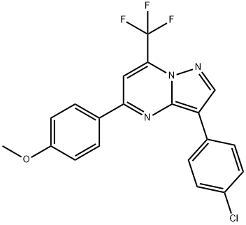 3-(4-CHLOROPHENYL)-5-(4-METHOXYPHENYL)-7-(TRIFLUOROMETHYL)PYRAZOLO[1,5-A]PYRIMIDINE Struktur