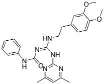 (Z)-1-((3,4-DIMETHOXYPHENETHYLAMINO)(4,6-DIMETHYLPYRIMIDIN-2-YLAMINO)METHYLENE)-3-PHENYLUREA Struktur