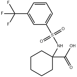 1-(([3-(TRIFLUOROMETHYL)PHENYL]SULFONYL)AMINO)CYCLOHEXANECARBOXYLIC ACID Struktur