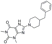 8-(4-BENZYLPIPERIDIN-1-YL)-1,3-DIMETHYL-1H-PURINE-2,6(3H,7H)-DIONE Struktur