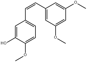 CIS-3,4',5-TRIMETHOXY-3'-HYDROXYSTILBENE Struktur