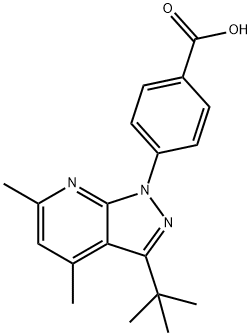 4-(3-TERT-BUTYL-4,6-DIMETHYL-1H-PYRAZOLO[3,4-B]PYRIDIN-1-YL)BENZOIC ACID Struktur