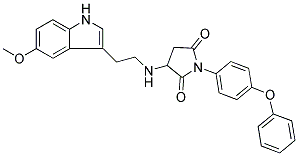 1-(4-PHENOXYPHENYL)-3-{[2-(5-METHOXY-1H-INDOL-3-YL)ETHYL]AMINO}-2,5-PYRROLIDINEDIONE Struktur