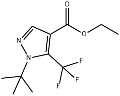 ETHYL 1-(TERT-BUTYL)-5-(TRIFLUOROMETHYL)-1H-PYRAZOLE-4-CARBOXYLATE Struktur