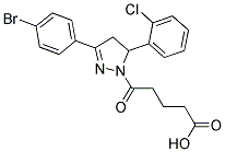 5-[3-(4-BROMOPHENYL)-5-(2-CHLOROPHENYL)-4,5-DIHYDRO-1H-PYRAZOL-1-YL]-5-OXOPENTANOIC ACID Struktur