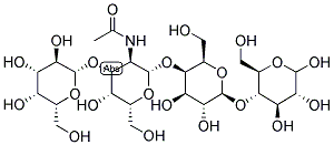 BETA1-3 GAL-N-ACETYL GALACTOSAMINYL-BETA1-4 GAL-BETA1-4-GLC Struktur