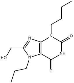 3-BUTYL-8-HYDROXYMETHYL-7-PROPYL-3,7-DIHYDRO-PURINE-2,6-DIONE Struktur