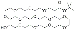 ALPHA-HYDROXY-OMEGA-TERT-BUTYL PROPIONAT DODECA(ETHYLENE GLYCOL) Struktur