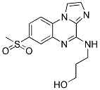 3-([7-(METHYLSULFONYL)IMIDAZO[1,2-A]QUINOXALIN-4-YL]AMINO)PROPAN-1-OL Struktur