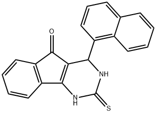 4-(1-NAPHTHYL)-2-THIOXO-1,2,3,4-TETRAHYDRO-5H-INDENO[1,2-D]PYRIMIDIN-5-ONE Struktur