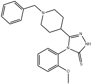 5-(1-BENZYL-4-PIPERIDINYL)-4-(2-METHOXYPHENYL)-4H-1,2,4-TRIAZOL-3-YLHYDROSULFIDE Struktur