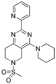 6-METHANESULFONYL-4-PIPERIDIN-1-YL-2-PYRIDIN-2-YL-5,6,7,8-TETRAHYDRO-PYRIDO[4,3-D]PYRIMIDINE Struktur