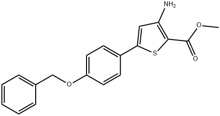 3-AMINO-5-(4-BENZYLOXYPHENYL)THIOPHENE-2-CARBOXYLIC ACID METHYL ESTER Struktur