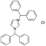 1,3-BIS-(DIPHENYLMETHYL)-IMIDAZOLIUM CHLORIDE Struktur