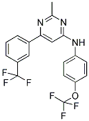 2-METHYL-N-[4-(TRIFLUOROMETHOXY)PHENYL]-6-[3-(TRIFLUOROMETHYL)PHENYL]PYRIMIDIN-4-AMINE Struktur