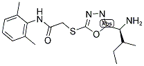 2-[5-(1-AMINO-2-METHYL-BUTYL)-[1,3,4]OXADIAZOL-2-YLSULFANYL]-N-(2,6-DIMETHYL-PHENYL)-ACETAMIDE Struktur