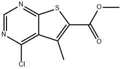 METHYL 4-CHLORO-5-METHYL-THIENO[2,3-D]PYRIMIDINE-6-CARBOXYLATE Struktur