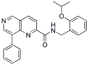 8-PHENYL-[1,6]NAPHTHYRIDINE-2-CARBOXYLIC ACID 2-ISOPROPOXY-BENZYLAMIDE Struktur