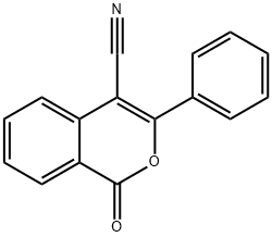 1-OXO-3-PHENYL-1H-ISOCHROMENE-4-CARBONITRILE Struktur