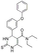 6-METHYL-4-(3-PHENOXY-PHENYL)-2-THIOXO-1,2,3,4-TETRAHYDRO-PYRIMIDINE-5-CARBOXYLIC ACID DIETHYLAMIDE Struktur