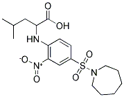 2-[4-(AZEPANE-1-SULFONYL)-2-NITRO-PHENYLAMINO]-4-METHYL-PENTANOIC ACID Struktur