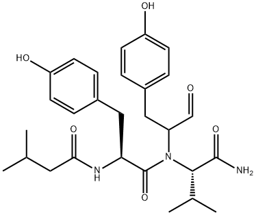 ISOVALERYL-L-TYROSYL-L-VALYL-DL-TYROSINAL Struktur