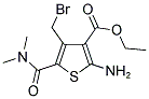 2-AMINO-4-BROMOMETHYL-5-DIMETHYLCARBAMOYL-THIOPHENE-3-CARBOXYLIC ACID ETHYL ESTER Struktur