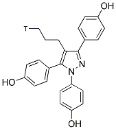 4,4',4''-(PROPYL-[1H]-PYRAZOLE-1,3,5-TRIYL)TRIS-PHENOL, [3H] Struktur