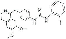 1-(4-((6,7-DIMETHOXY(3,4-DIHYDROISOQUINOLYL))METHYL)PHENYL)-3-(2-IODOPHENYL)UREA Struktur