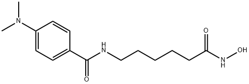 4-(DIMETHYLAMINO)-N-[6-(HYDROXYAMINO)-6-OXOHEXYL]-BENZAMIDE Struktur