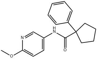 N-(6-METHOXY(3-PYRIDYL))(PHENYLCYCLOPENTYL)FORMAMIDE Struktur