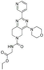 [(4-MORPHOLIN-4-YL-2-PYRIDIN-3-YL-7,8-DIHYDRO-5H-PYRIDO[4,3-D]PYRIMIDINE-6-CARBONYL)-AMINO]-ACETIC ACID ETHYL ESTER Struktur