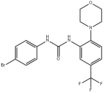 1-(4-BROMOPHENYL)-3-(2-MORPHOLIN-4-YL-5-(TRIFLUOROMETHYL)PHENYL)UREA Struktur