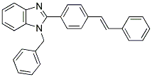 1-BENZYL-2-(4-STYRYL-PHENYL)-1H-BENZOIMIDAZOLE Struktur