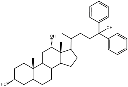 3,12-DIHYDROXY-NOR-CHOLANYLDIPHENYLCARBINOL Struktur