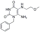 6-AMINO-1-BENZYL-5-(2-METHOXY-ETHYLAMINO)-1H-PYRIMIDINE-2,4-DIONE Struktur