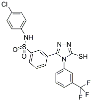 N-(4-CHLORO-PHENYL)-3-[5-MERCAPTO-4-(3-TRIFLUOROMETHYL-PHENYL)-4H-[1,2,4]TRIAZOL-3-YL]-BENZENESULFONAMIDE Struktur