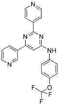 6-PYRIDIN-3-YL-2-PYRIDIN-4-YL-N-[4-(TRIFLUOROMETHOXY)PHENYL]PYRIMIDIN-4-AMINE Struktur