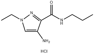 4-AMINO-1-ETHYL-1 H-PYRAZOLE-3-CARBOXYLIC ACID PROPYLAMIDE HYDROCHLORIDE Struktur