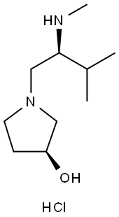 (S,S)-1-(3-METHYL-2-METHYLAMINO-BUTYL)-PYRROLIDIN-3-OL DIHYDROCHLORIDE Struktur