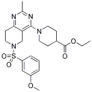 1-[6-(3-METHOXY-BENZENESULFONYL)-2-METHYL-5,6,7,8-TETRAHYDRO-PYRIDO[4,3-D]PYRIMIDIN-4-YL]-PIPERIDINE-4-CARBOXYLIC ACID ETHYL ESTER Struktur