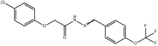 2-(4-CHLOROPHENOXY)-N'-((E)-[4-(TRIFLUOROMETHOXY)PHENYL]METHYLIDENE)ACETOHYDRAZIDE Struktur