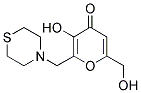 3-HYDROXY-6-(HYDROXYMETHYL)-2-(1,4-THIAZINAN-4-YLMETHYL)-4H-PYRAN-4-ONE Struktur