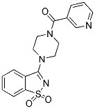 3-[4-(PYRIDIN-3-YLCARBONYL)PIPERAZIN-1-YL]-1,2-BENZISOTHIAZOLE 1,1-DIOXIDE Struktur